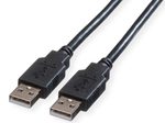 ROLINE USB 2.0 Kabel, Typ A-A, schwarz, 4,5 m