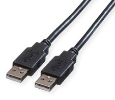 ROLINE USB 2.0 Kabel, Typ A-A, schwarz, 4,5 m