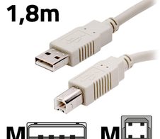 OFFICE-Partner Premium USB-Kabel 1,8m grau