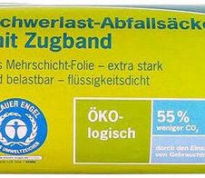 Secolan Schwerlast Abfallsäcke mit Zugband 120 L - 10 Stück - dunkelgrau