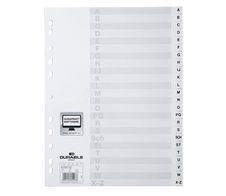 DURABLE Ordnerregister Vollformat A-Z weiß 24-teilig - 1 Satz