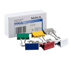 MAUL Foldbackklammern farbsortiert 3,2 cm - 12 Stück