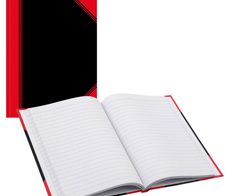 Bantex Chinakladde A5 liniert, 192 Blatt, 70g/qm - schwarz/rot