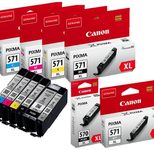 Canon Original PGI-570XL/CLI-571XL Druckerpatronen - 6er Multipack (CMYK/GY/PGBK)