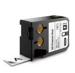 DYMO® Original XTL Schriftband, - schwarz auf weiss -, für XTL 300/500, farbiges Vinyl, endlos