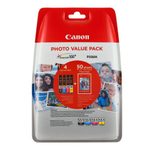Canon Original CLI-551 Druckerpatronen Value Pack BK/C/M/Y + 50 Blatt Fotopapier (PP-201)
