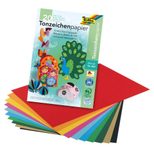 folia Tonpapier farbsortiert 130 g/qm - 20 Blatt