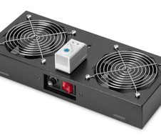 Digitus Dachlüftermodule für 19"-Wandgehäuse 2 Lüfter RAL9005 schwarz