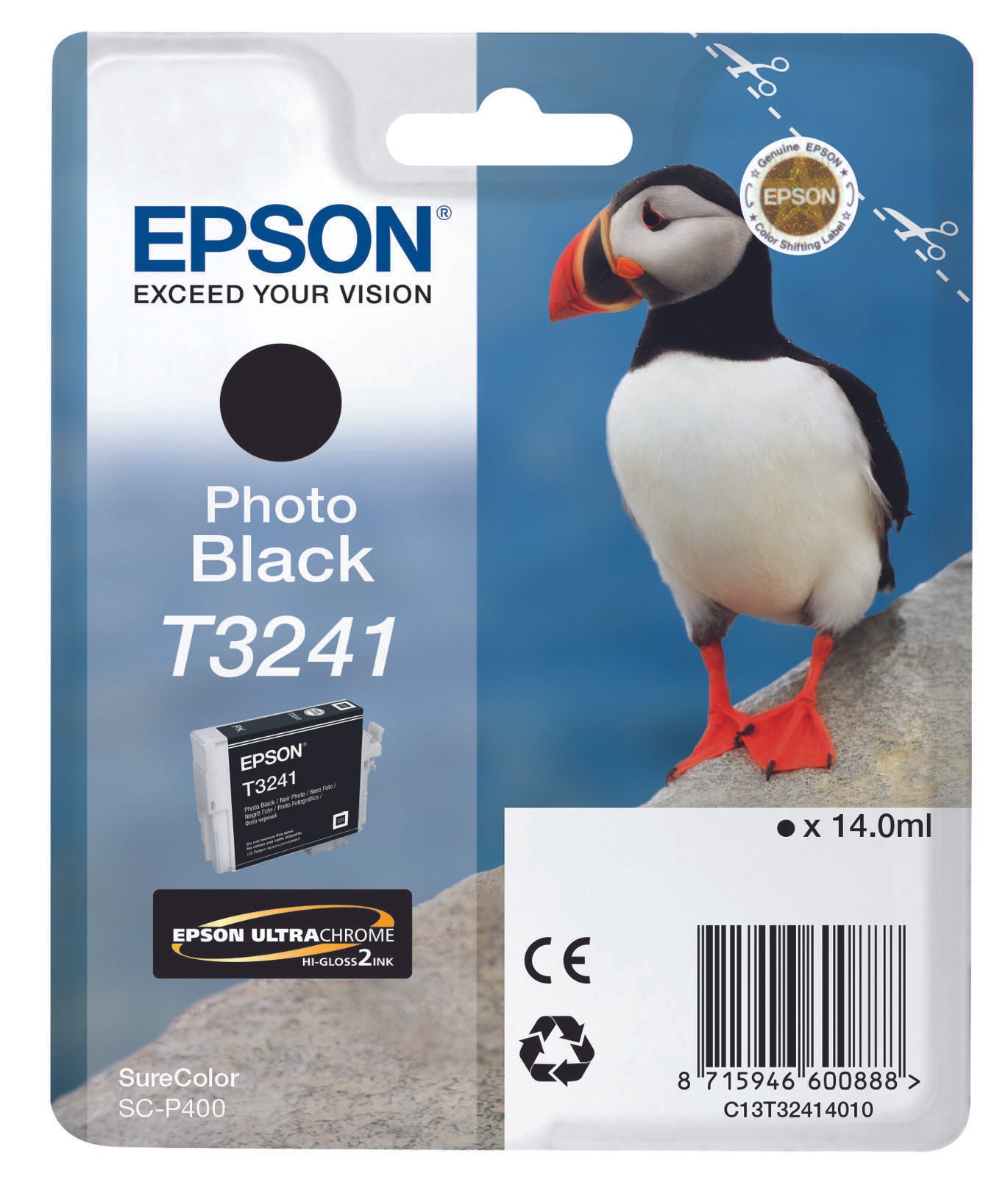 Epson Original T3241 Druckerpatrone Photo schwarz 14ml (C13T32414010)