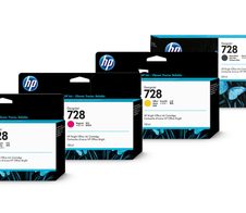 HP Original 728 Druckerpatronen - 4er Multipack (F9J67A, F9J66A, F9J65A, F9J68A)