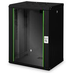Digitus 16HE 19"-Wandgehäuse Unique Serie RAL 9005 schwarz