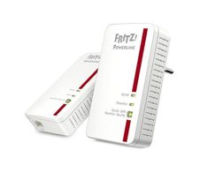 AVM FRITZ Powerline 1240E WLAN Set Powerline Adapterkit GigE, HomePlug AV WiFi 2,4 GHz an Wandsteckdose anschließbar