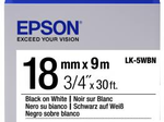 Epson Etikettenkassette LK-5WBN - Standard - schwarz auf weiß - 18mmx9m