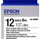 Epson Etikettenkassette LK-4WBW - Stark haftend - schwarz auf weiß - 12mmx9m