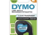 DYMO® Original Schriftband für LetraTag, Plastik - schwarz auf transparent