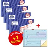 Avery Zweckform Quittungsbuch A6 Querformat inkl. Mwst. - 4 + 1 Gratis