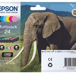 Epson Original 24 Elefant Druckerpatronen 6er Multipack BK/C/M/Y/LC/LM (C13T24284010)