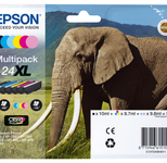 Epson Original 24XL Elefant Druckerpatronen 6er MultiPack BK/C/M/Y/LC/LM (C13T24384011)