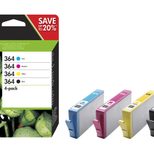 HP Original 364 Druckerpatronen 4er-Set schwarz, cyan, magenta, gelb 1.150 Seiten 15ml (N9J73AE)