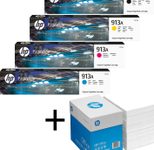 Bundle mit HP Original 913A Toner 4er Multipack + 2.500 Blatt HP Kopierpapier hochweiß