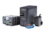 Brother P-Touch PT-P750WSP Beschriftungsgerät Bundle inklusive 4 Schriftbände (PTP750WSPZG1)