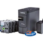 Brother P-Touch PT-P750WSP Beschriftungsgerät Bundle inklusive 4 Schriftbände (PTP750WSPZG1)