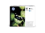 HP Original 91 Druckkopf schwarz matt cyan 24ml (C9460A)