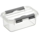 sunware Q-Line Aufbewahrungsbox 0,5l - transparent/Metall
