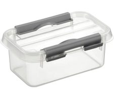 sunware Q-Line Aufbewahrungsbox 0,5l - transparent/Metall