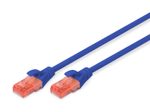 Digitus Patch-Kabel RJ-45 (M) zu RJ-45 (M) 2m CCA U/UTP Cat 6 blau (DK-1612-020/B)