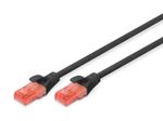 Digitus Patch-Kabel RJ-45 (M) zu RJ-45 (M) 2m CCA U/UTP Cat 6 schwarz (DK-1612-020/BL)