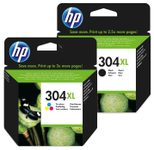 HP Original 304XL Druckerpatronen - Multipack (N9K08AE+N9K07A)