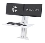 Ergotron WorkFit-SR Dual Steh-Sitz-Arbeitsplatz für 2 Bildschirme bis 60,96 cm (24")