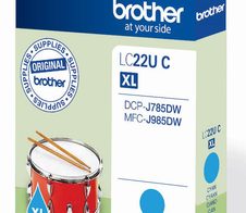 Brother Original LC-22UC Druckerpatrone cyan 1.200 Seiten (LC22UC)