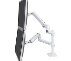 Ergotron LX Dual Monitorarm Tischhalterung für zwei Monitore bis 60,96 cm (24 Zoll) weiß