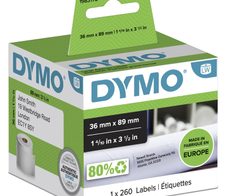 DYMO® Original Etikett für LabelWriter™, Adressen - weiss - permanent haftend, 1 x 260 Etiketten
