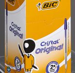 BIC Cristal Medium Kugelschreiber blau 0,4 mm - 50 Stück