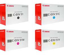 Canon Original Toner C-EXV51 4er-Set schwarz, cyan, magenta, gelb
