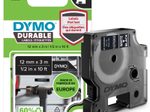 DYMO® Original D1-Schriftband "Hochleistung" für LabelManager™ 12mm x 3m - Polyester, permanent haftend -  weiss auf schwarz