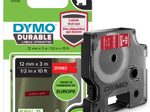 DYMO® Original D1-Schriftband "Hochleistung" für LabelManager™ 12mm x 3m - Polyester, permanent haftend -  schwarz auf rot