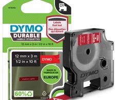 DYMO® Original D1-Schriftband "Hochleistung" für LabelManager™ 12mm x 3m - Polyester, permanent haftend -  schwarz auf rot