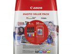 Canon Original CLI-551 XL Druckerpatronen Value Pack BK/C/M/Y + 50 Blatt Fotopapier (PP-201)