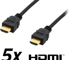 Equip HDMI-Kabel 1.8m schwarz 5er Pack