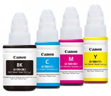 Canon Original GI-590 BK/C/M/Y Nachfülltinte 4er-Multipack - schwarz 6.000 Seiten, cyan, magenta, gelb je 7.000 Seiten