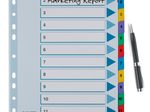 Esselte Ordnerregister Vollformat 1-12 farbig