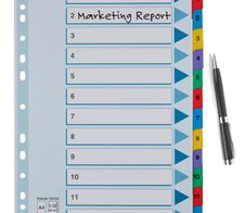 Esselte Ordnerregister Vollformat 1-12 farbig
