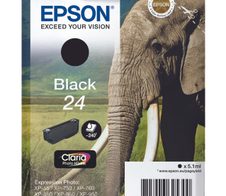 Epson Original 24 Elefant Druckerpatrone schwarz 240 Seiten 5,1ml (C13T24214012)