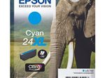 Epson Original 24XL Elefant Druckerpatrone cyan 740 Seiten 9ml (C13T24324012)