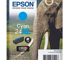 Epson Original 24XL Elefant Druckerpatrone cyan 740 Seiten 9ml (C13T24324012)