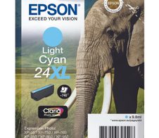 Epson Original 24XL Elefant Druckerpatrone cyan hell 740 Seiten 9,8ml (C13T24354012)